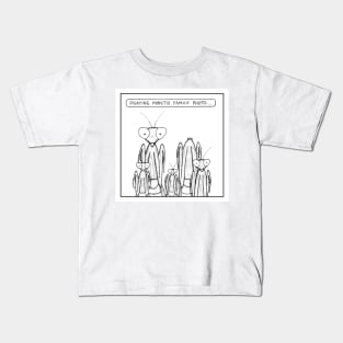 Praying Mantis family photo Kids T-Shirt